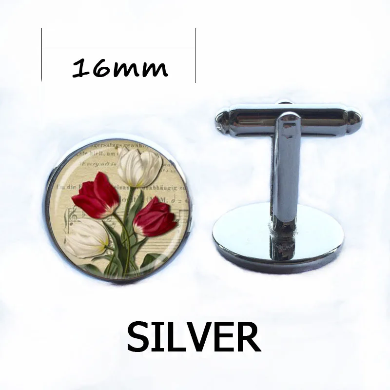 Новый красный и белый тюльпан ожерелье Весна цветочный кулон искусство