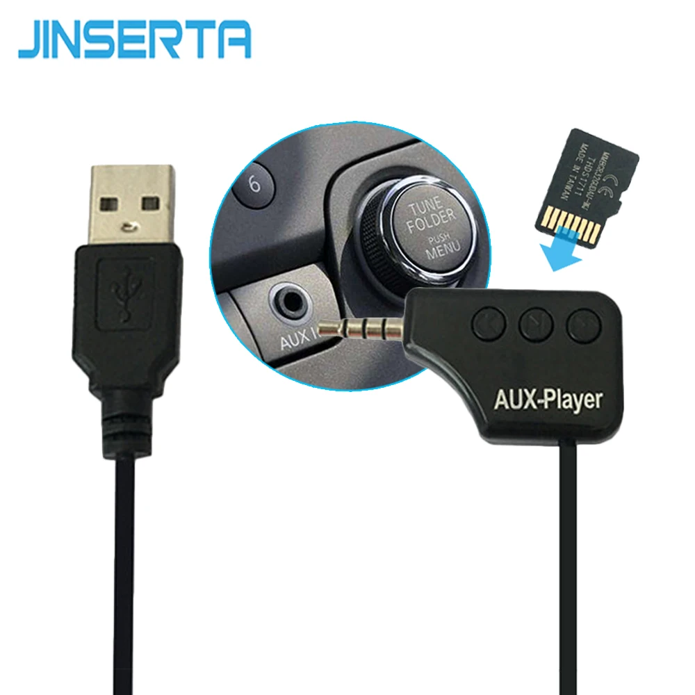 Мини беспроводной Автомобильный MP3 плеер JINSERTA 3 5 мм AUX аудио приемник адаптер