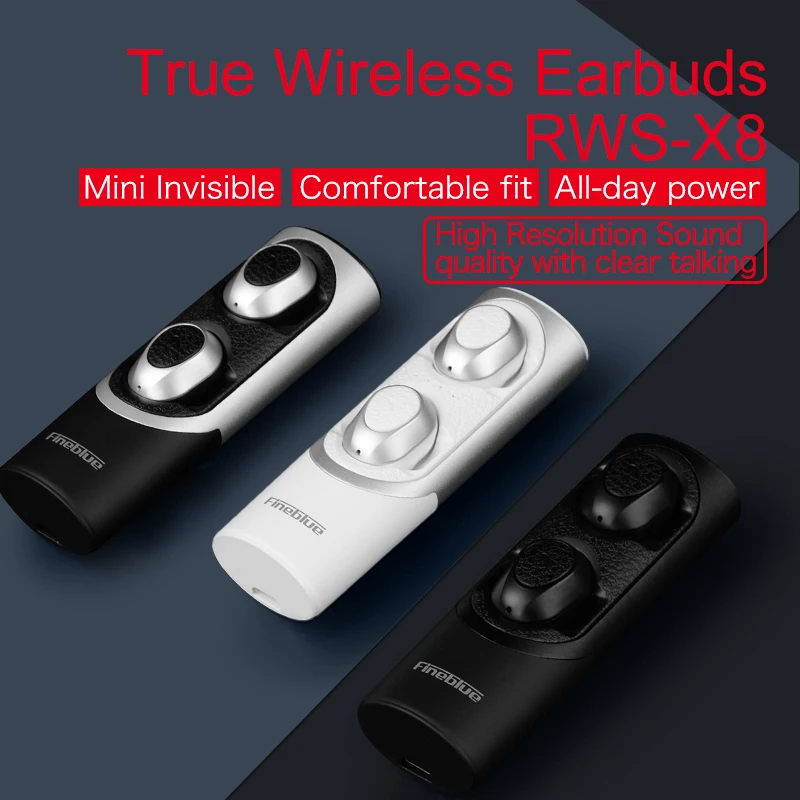 RWS X8 TWS беспроводные bluetooth наушники V5.0 вкладыши с аккумулятором зарядным