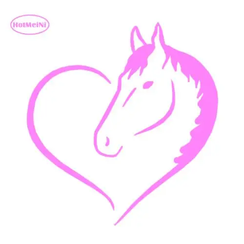 HotMeiNi Love Horse Heart виниловая наклейка автомобильная авто украшение автомобильный