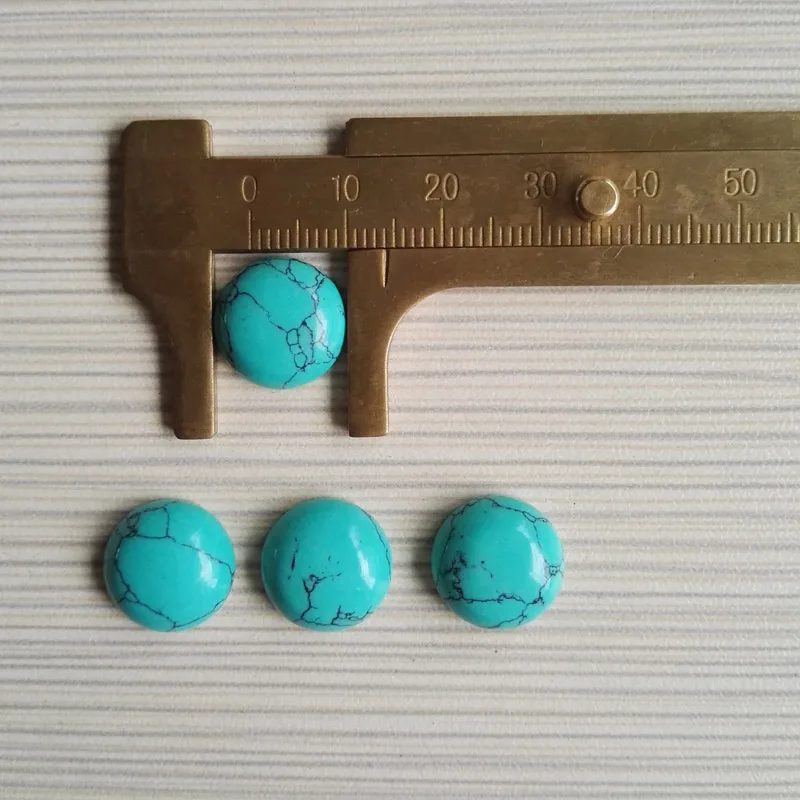 Оптовая продажа 50 шт./лот каменные бусины calaite круглый кабошон Размер 14x14 мм