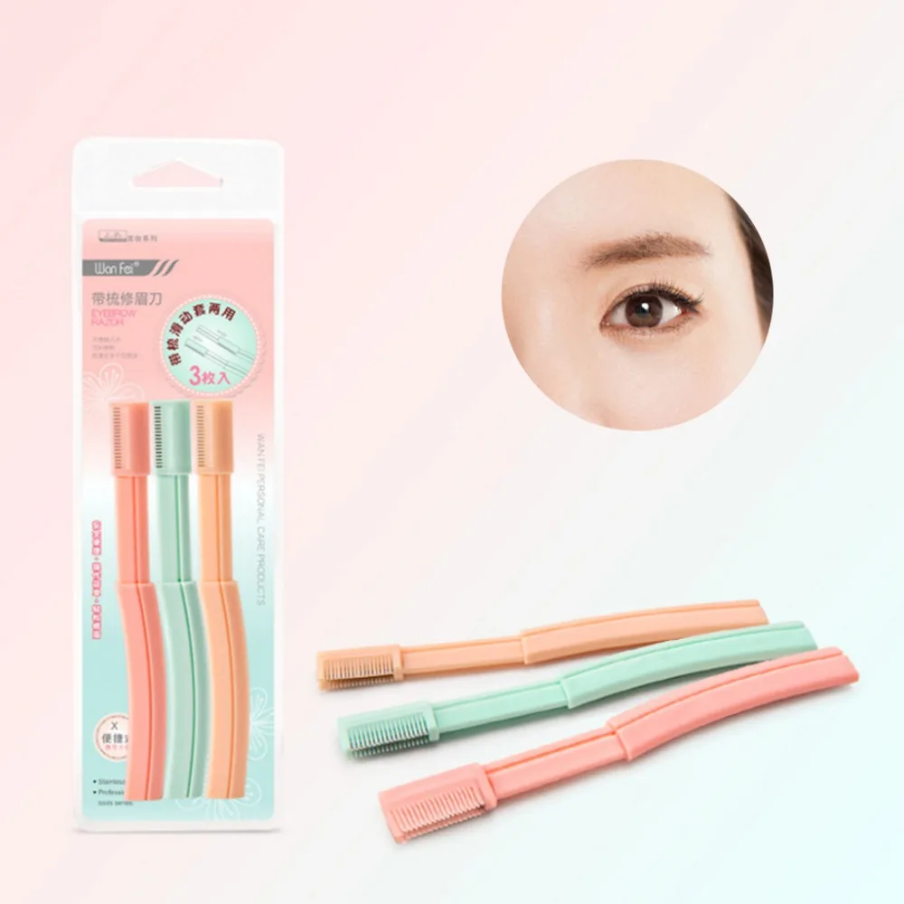 3 шт. бритва для бровей формовочный нож лезвие из нержавеющей стали безопасная