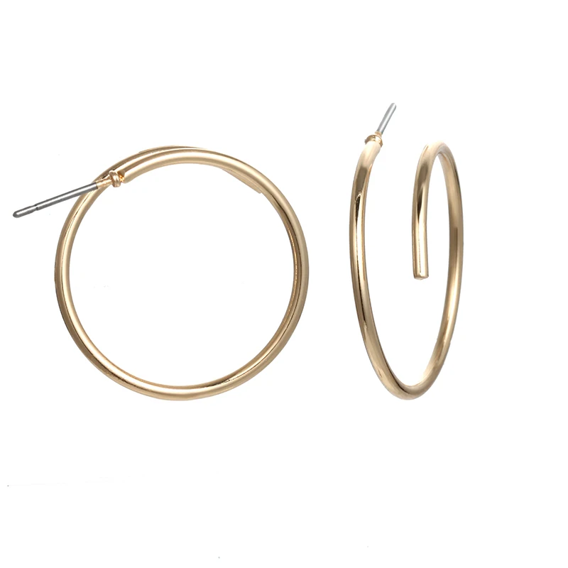 Новые модные серьги, геометрические круглые серьги, женские серьги-подвески, ювелирные изделия, опт - Окраска металла: ez229jin
