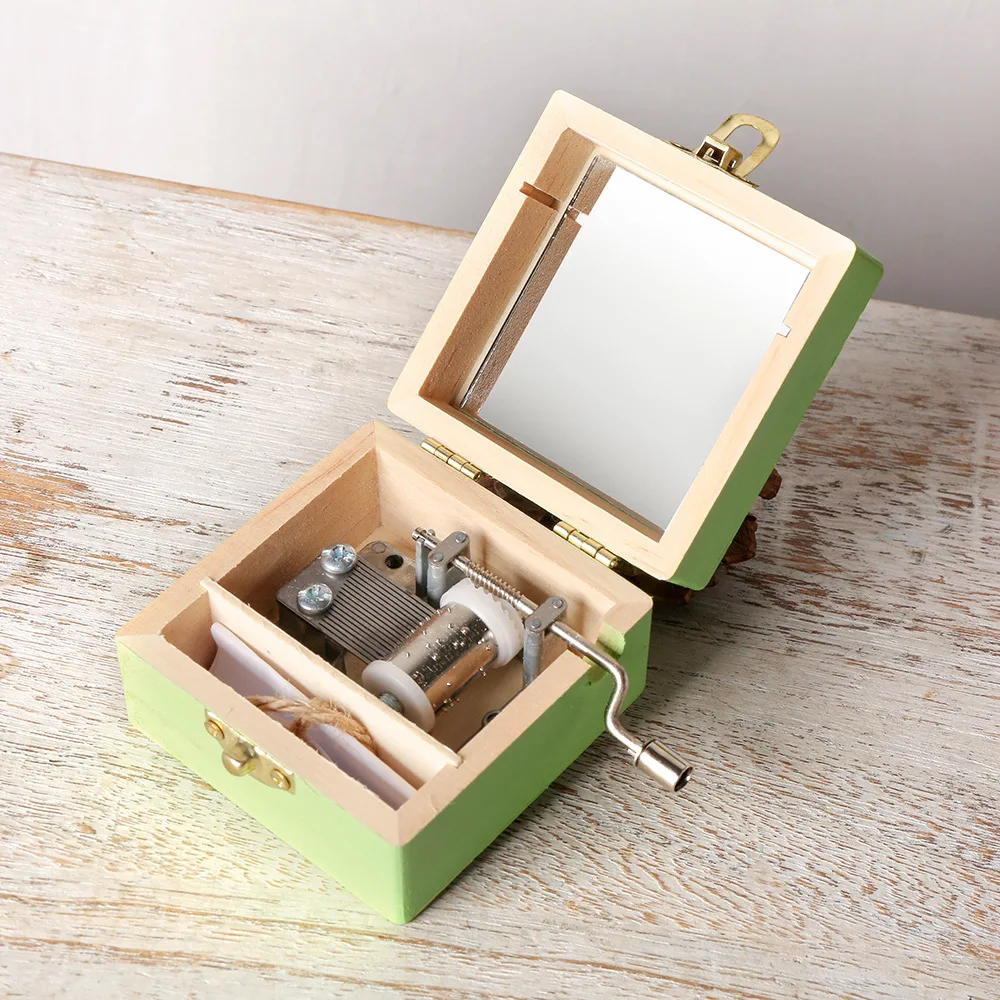 Деревянные корабли Тоторо музыкальная шкатулка зеркало Music Box детям подарки