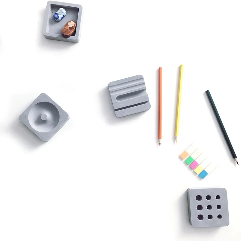 Набор школьных принадлежностей из цемента для канцелярских 4 шт./компл.|desk set|desk stationery setdesk organizer set |