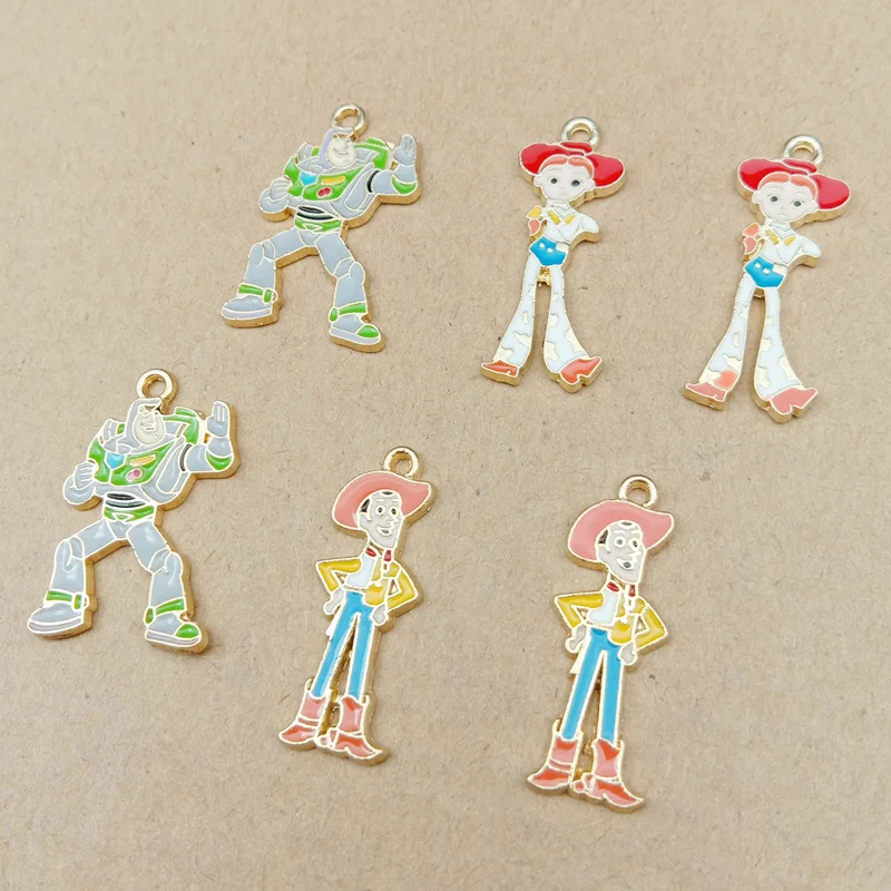 10 шт Металлические болтающиеся эмалевые Мультяшные подвески для девушки кулон