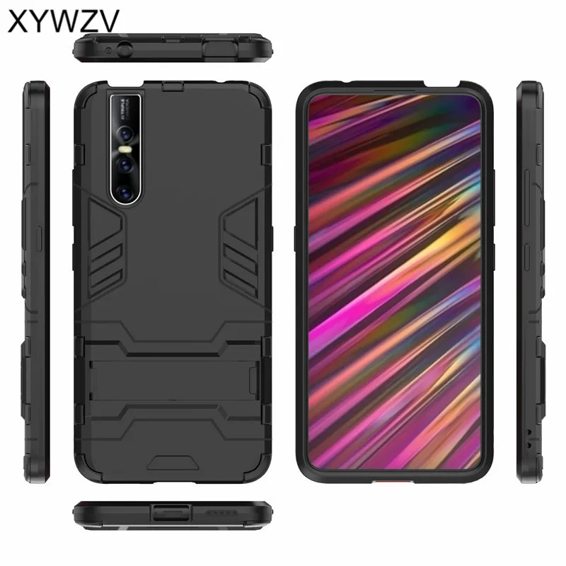 For Vivo V15 Pro Case Shockproof Armor Soft Silicone Rubber Hard PC Phone Back Cover |