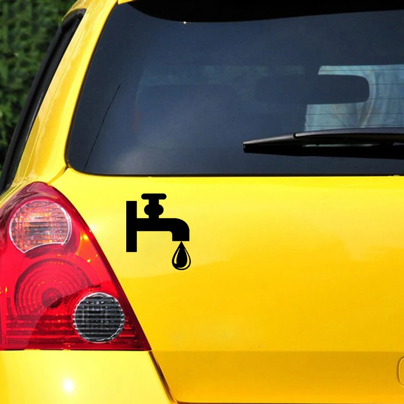 QYPF 10.7CM*12.7CM High-quality Plumber Faucet Black Silver Vinyl Car Styling Sticker Decal C15-3218 | Автомобили и мотоциклы