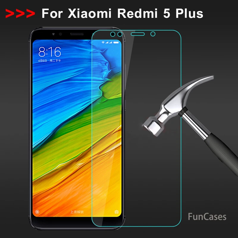 Закаленное стекло для Xiaomi Redmi 5 Plus Защита экрана защитная пленка жесткое Redmi5