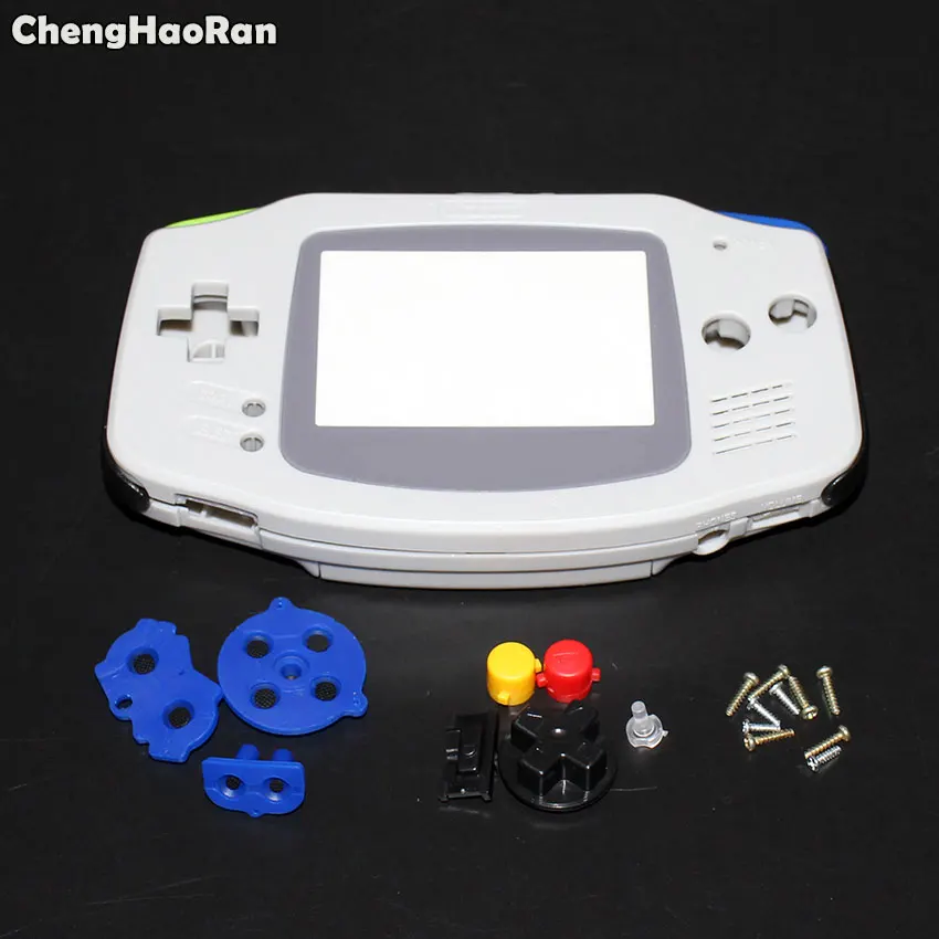 Защитный чехол ChengHaoRan для GBA серый корпус Сменный Чехол GameBoy Advance с кнопкой винтами