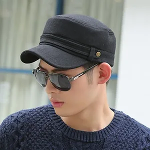 Шапка XdanqinX теплая для мужчин, зимняя модная шерстяная бейсболка с наушниками, плоская кепка, Мужская брендовая шапка регулируемого размера