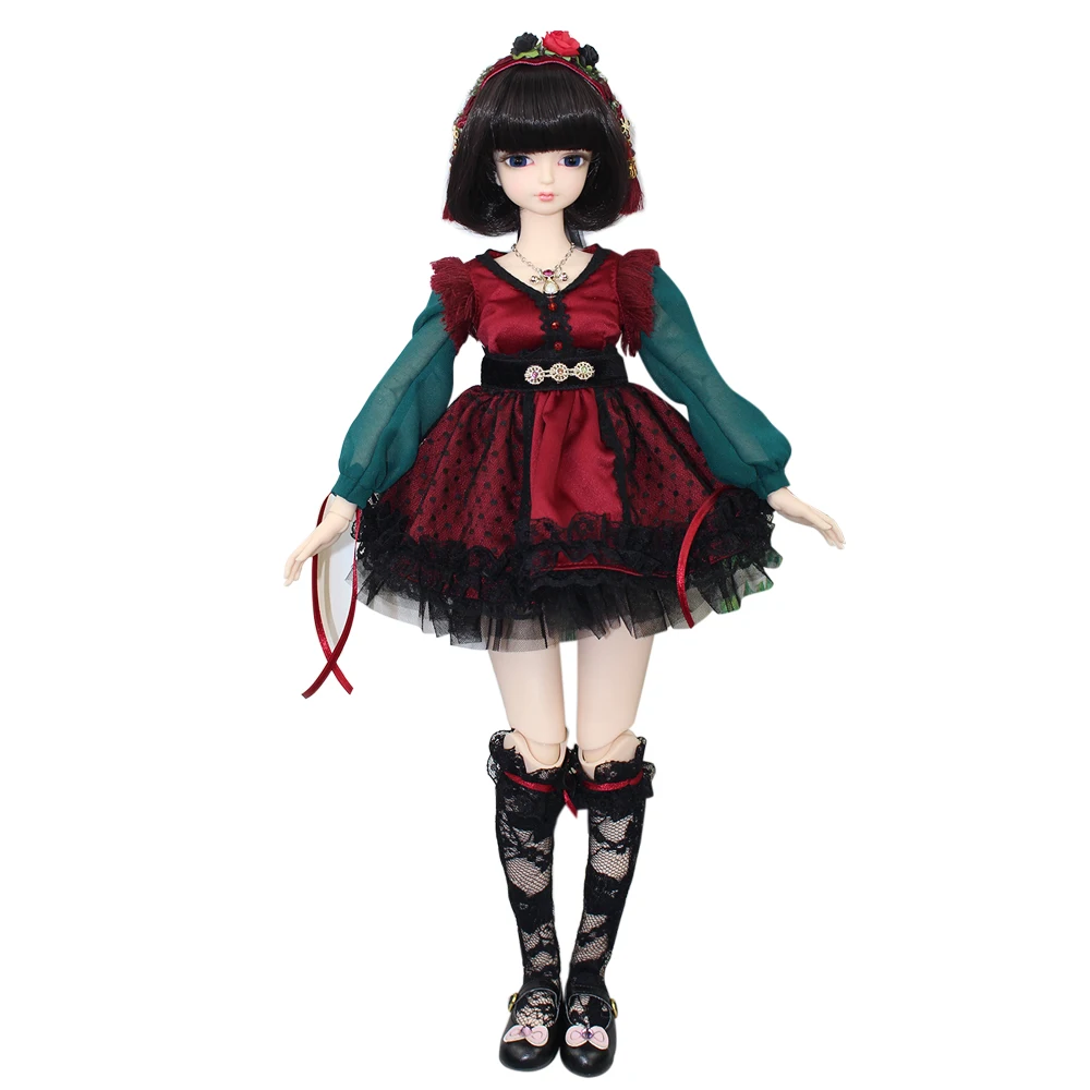 Кукла DBS 1/4 BJD No.Black с короткими волосами и макияжем париком глазами Одежда для