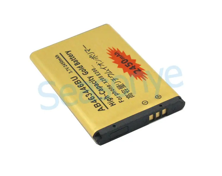 10 шт./лот 2450 мАч AB463446BU Золотая сменная батарея для Samsung SGH E251 E258 E350 E428 E500 E900 E908 M620 C512