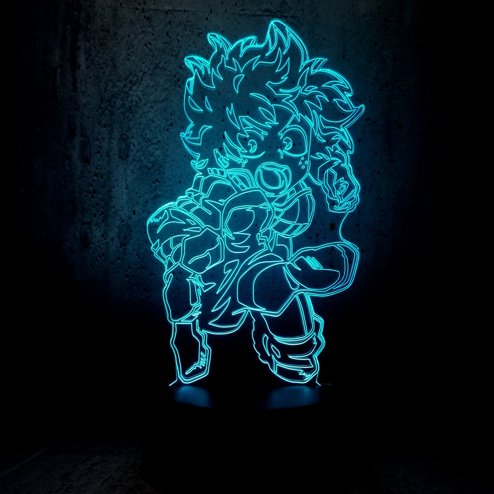 Светодиодный светильник My hero в стиле колледжа deku 3D ночник для домашнего декора