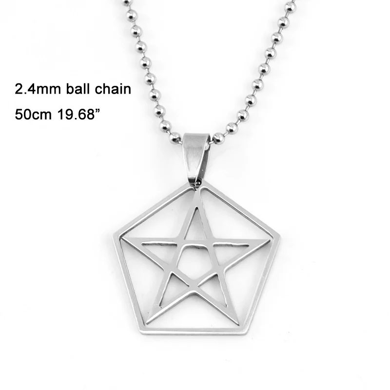 Ожерелье с шаровой звездой и подвеской Pentacle ювелирные изделия из нержавеющей