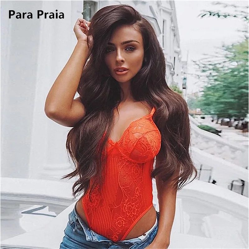 Women Sexy Solid Color Bowknot Tie Monokini Thong Swimsuit One Piece Swimwear Lace Bodysuit Backless Transparent Jumpsuit | Спорт и