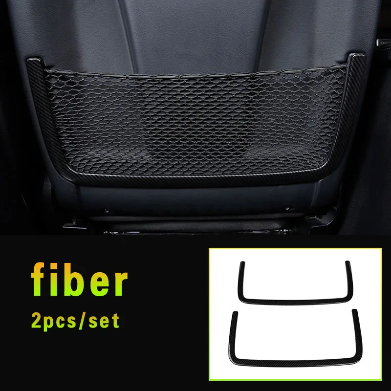 stainless fiber Отделка спинки сиденья сетчатая рамка Накладка для Mercedes Benz GLE 350d W166 ML350 GL450 X166 GLS amg lnterior аксессуары - Название цвета: stainless fiber