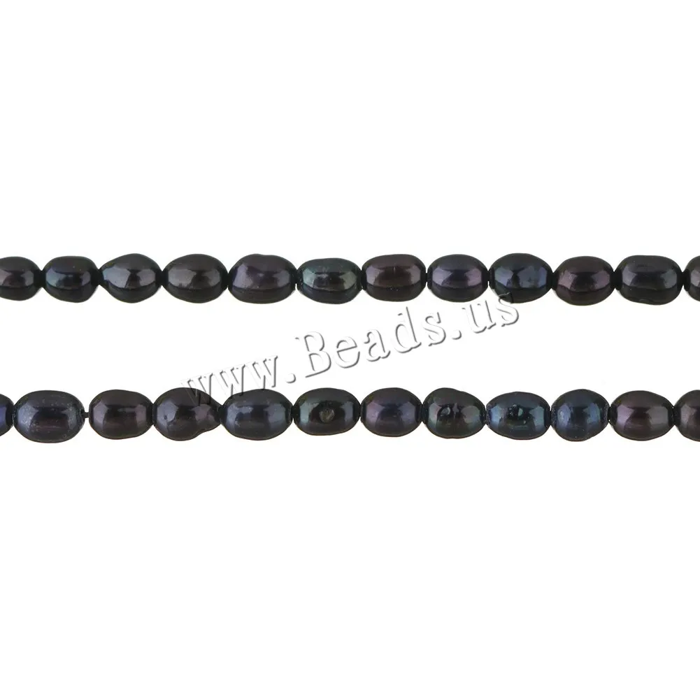 Бусины из пресноводного жемчуга культивированного риса черные 3 4 мм около 0 8