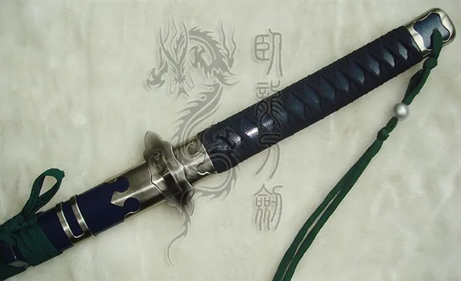 S0247 синяя экзорцист OKUMURA RIN KRISS SWORD край Хамон W/прусская Подвеска 42&quot|blue sword|edgeedge
