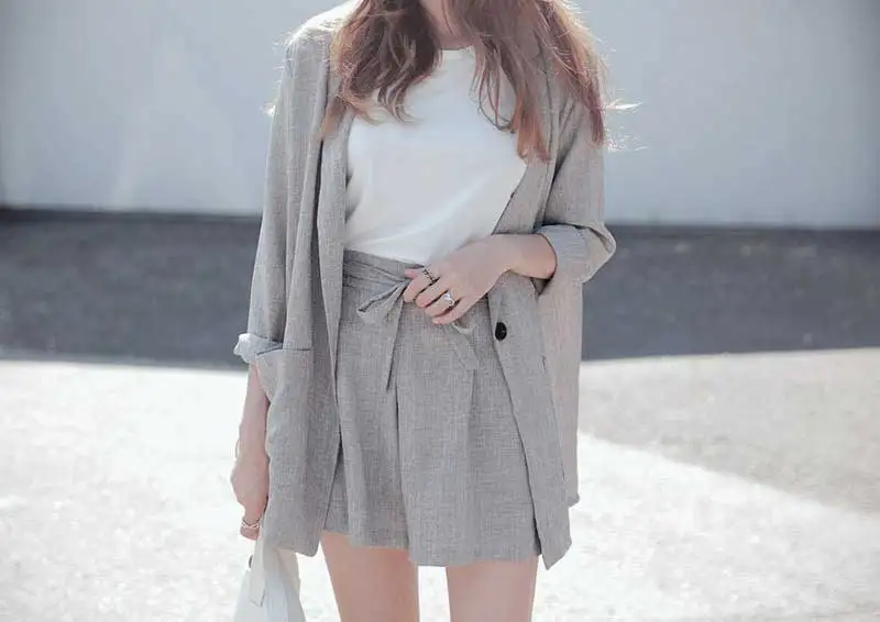 Новый летний комплект из двух предметов органической кожи однотонной куртки и