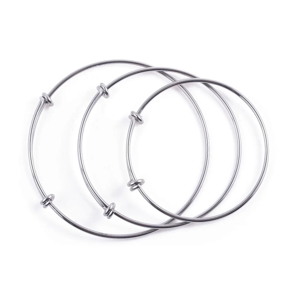 5 шт. модный металлический Расширяемый Браслет из медной/нержавеющей стали