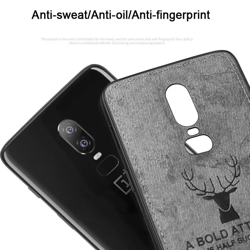Чехол с 3D текстурой оленя для Oneplus 5 1 + ультратонкий тканевый чехол 6 T