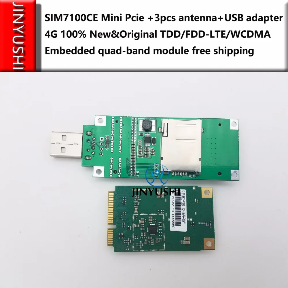 SIMCOM SIM7100CE + 3  + USB  Mini Pcie 4G 100%       TDD-LTE/FDD-LTE/WCDMA