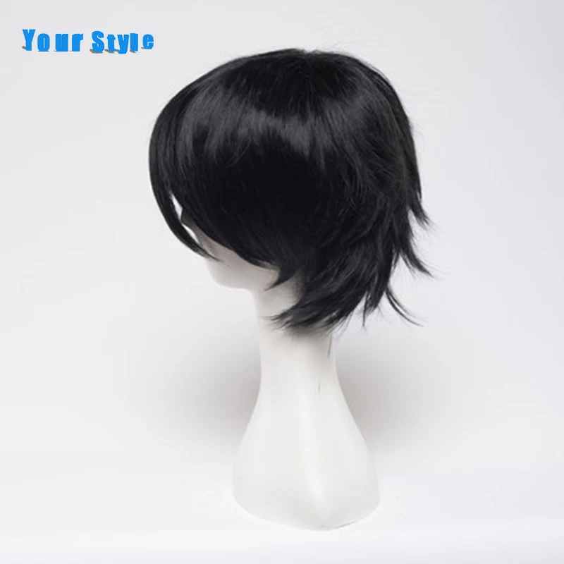 Мужские парики для косплея Your Style Короткие искусственные волосы из черного