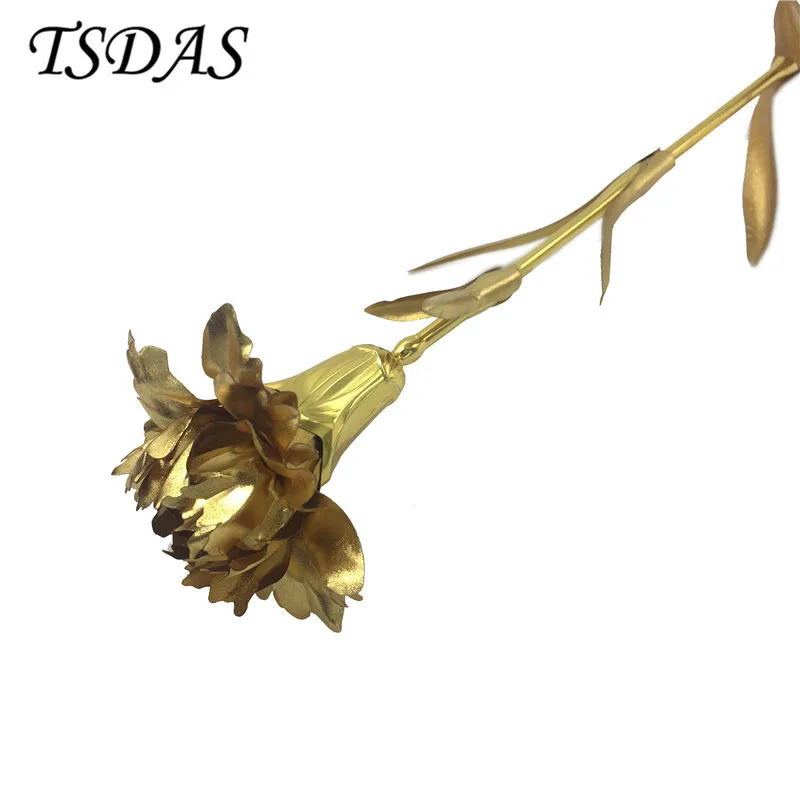 24K позолоченный гвоздичный цветок подарок на день матери для мамы ручной работы