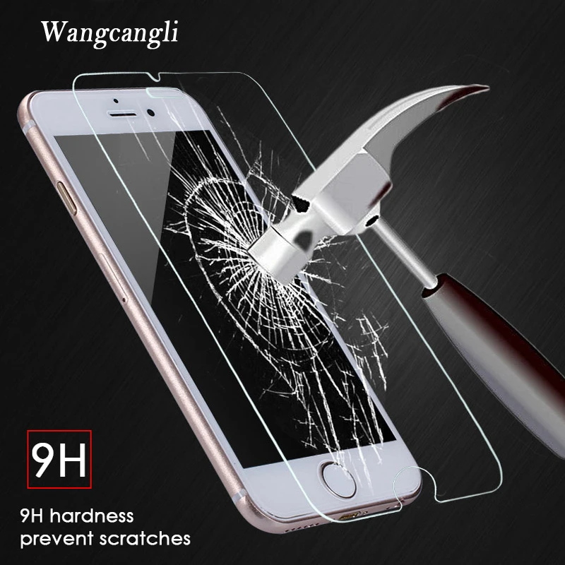 Защитное стекло wangcangli для iphone 7 защиты экрана закаленное plus X 8 6 6S 5s 5 se 4S 4 |