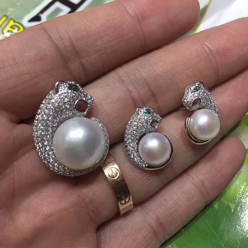 Женский комплект из натурального жемчуга серебро 925 пробы|jewelry sets|fine pearl jewelrypearl