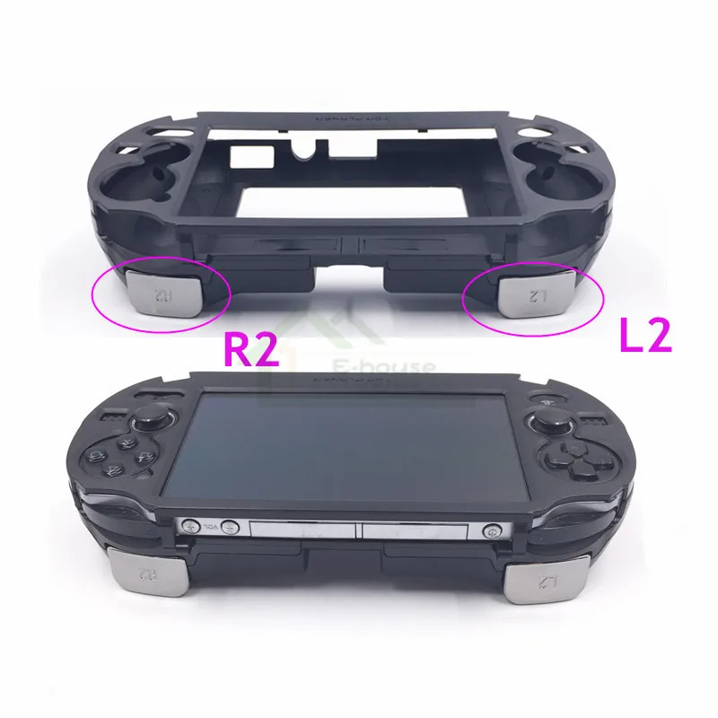 Матовый чехол-подставка для джойстика E-house с ручкой и триггером L2 R2 для игровой консоли psv 1000 psv 1000 PS VITA 1000