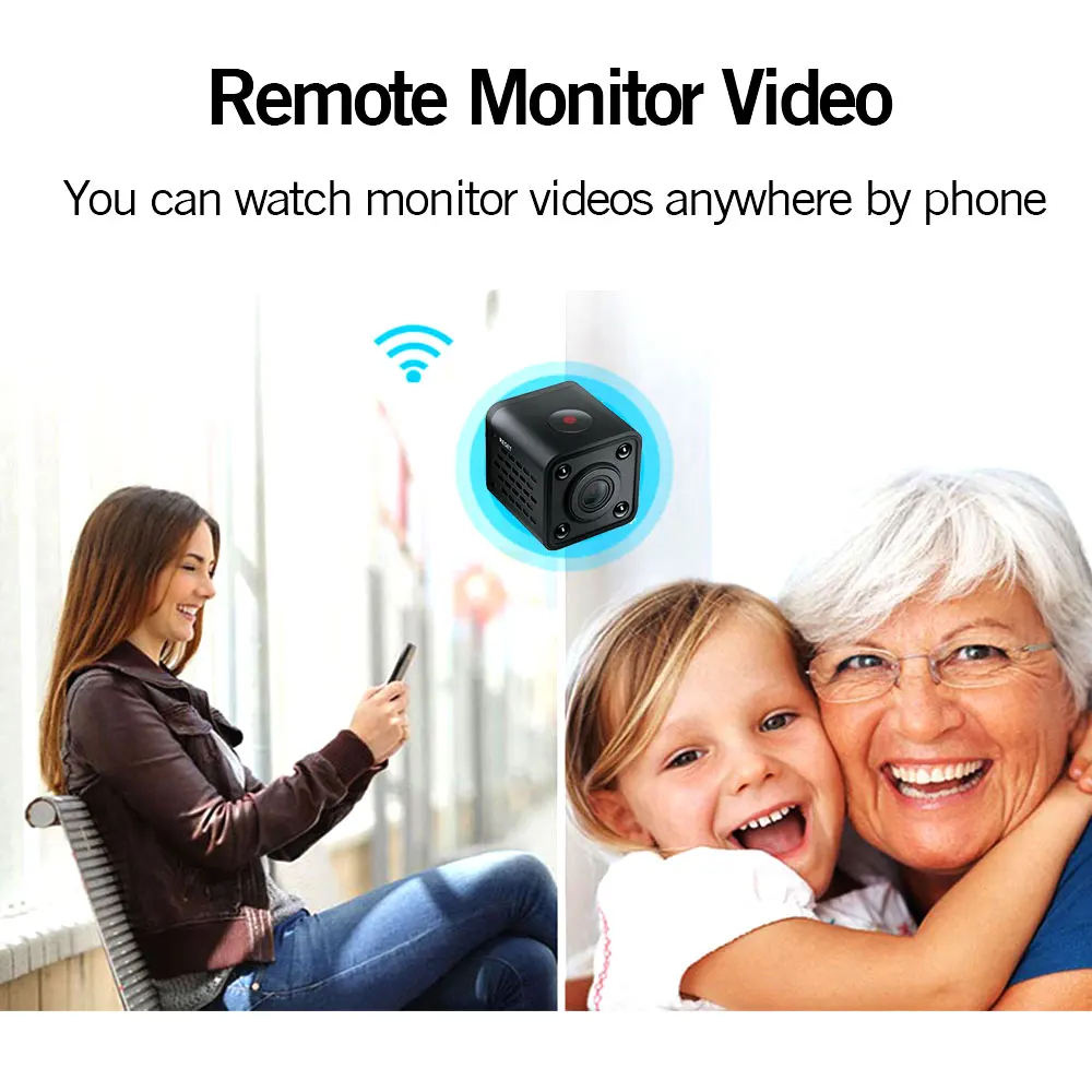 Wifi IP мини-камера беспроводная 1080 P HD инфракрасная микро ИК камера ночного видения камера магнитного обнаружения движения Mini DV