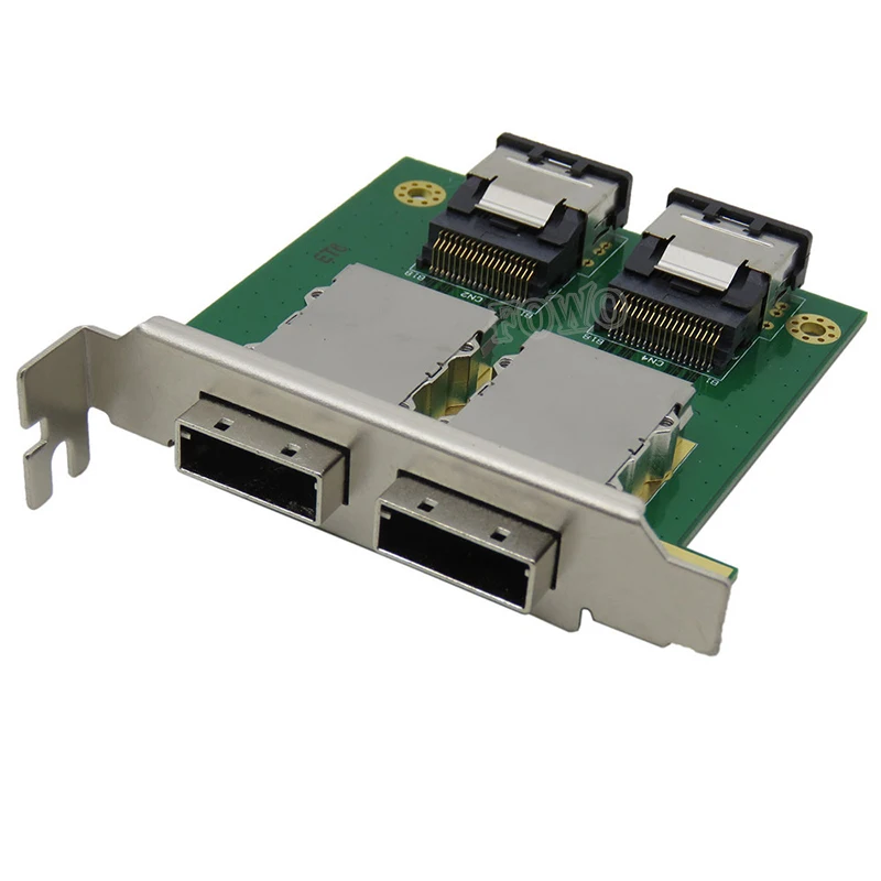 2 порта Внутренний SFF 8087 Mini SAS 36Pin на Внешний 8088 26Pin с PCI высоким кронштейном|sas