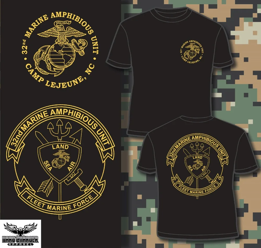 Новое поступление 2019 32nd MAU морской амфибия USMC лагерь новая футболка модная