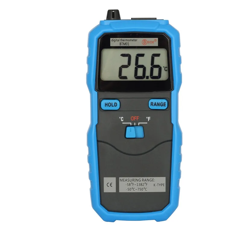 Цифровой термометр BTM01-50 ~ 750C/-58 1382F портативный измеритель температуры ЖК-дисплей