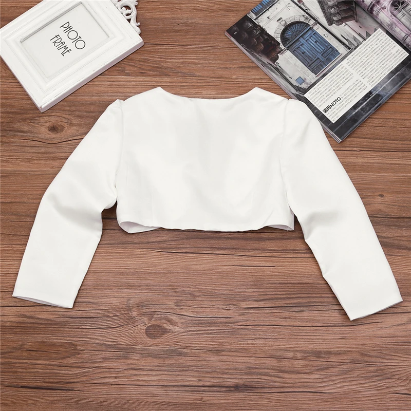 Кружевной кардиган для маленьких девочек кардиган-Болеро жакет с длинным