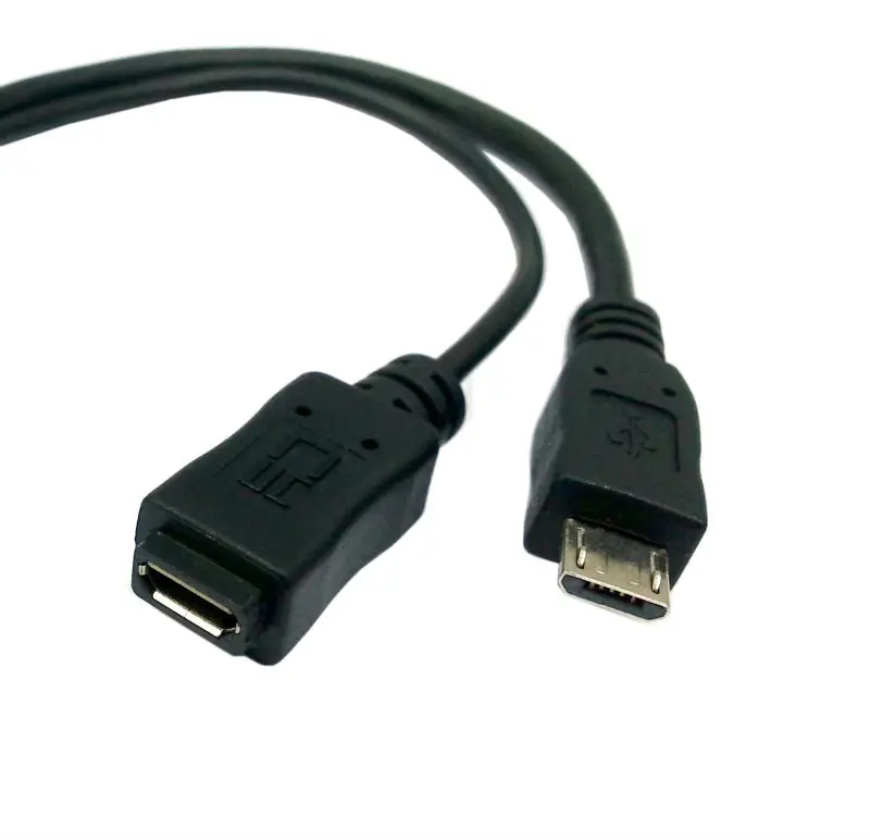 Микро USB штекер к микро гнездо хост OTG Кабель адаптер Y разветвитель JYnEE power