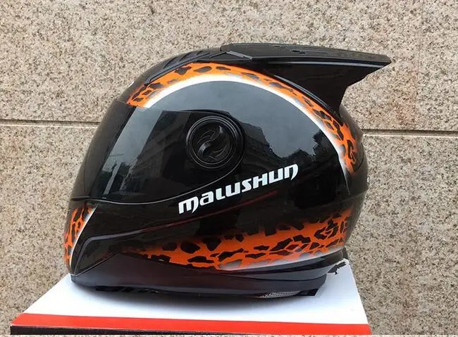 Для Malushun moto rcycle шлем Мужской анфас шлем женский рога животных шлем Высокое качество Мото шлем