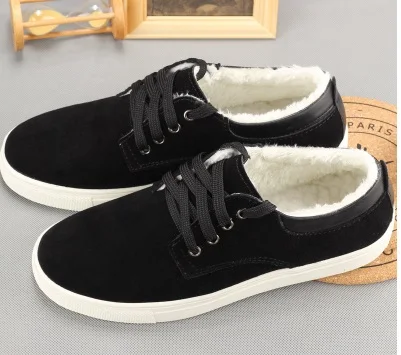black add fur Мужские дешевые дизайнерские туфли на шнуровке из коровьей замши; большие размеры 38-48; дышащие повседневные лоферы на платформе; зимние лоферы на верблюжьем меху - Цвет: black add fur