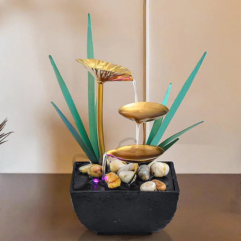 Креативный фонтан в стиле рокери с орнаментом удача везучий фэн шуй поделки