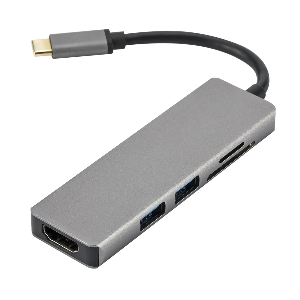 Type C USB3.0 концентратор с 4K HDMI SD/TF карта порт конвертер для MacBook адаптер Pro аксессуар