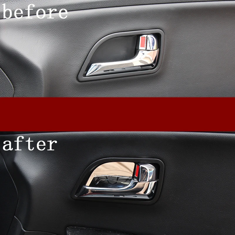 4pcs/lot Car-styling Auto Door Inner Bowl Sticker interior moulding Handle Cover Trim for Kia K2 2011-2016 C163 | Автомобили и
