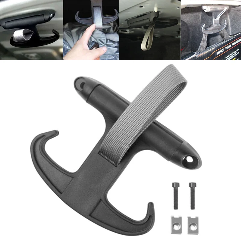 

Black Portable Car Trunk Bag Cargo Hook Hanger Holder For V-W Passat Je-tta Audi A4