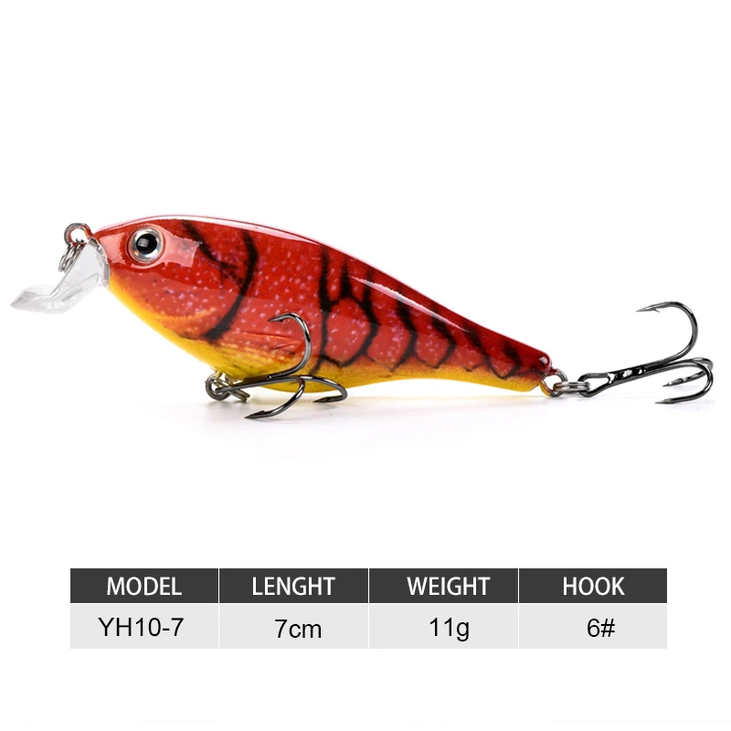 YH10-07 Oddfisher YH10 кренкбейт leurre рыболовный Воблер для мелкой рыбы приманки Isca искусственные Джеркбейт жесткая рукоятка бас Щука рыба озеро река - Цвет: YH10-07