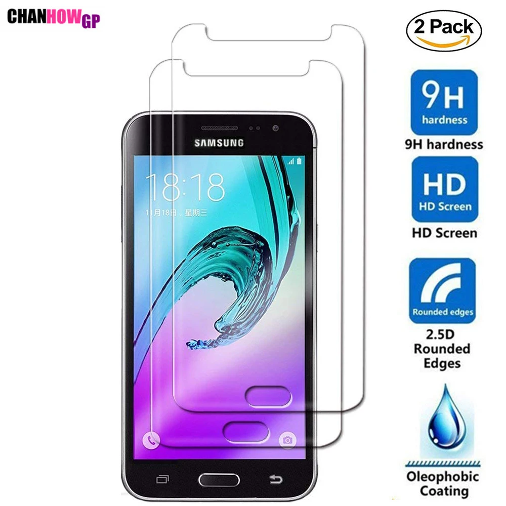 2X закаленное стекло для Samsung Galaxy J3 2016 J320 защитная пленка экрана J5 2015 J500F NA Sklo Чехол