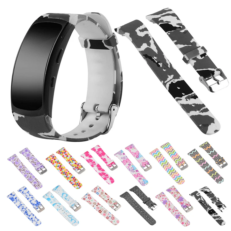 Резиновый ремешок для часов Essidi с принтом для samsung gear Fit 2 Pro R365, быстросъемный браслет с петлей для 2 браслетов R360