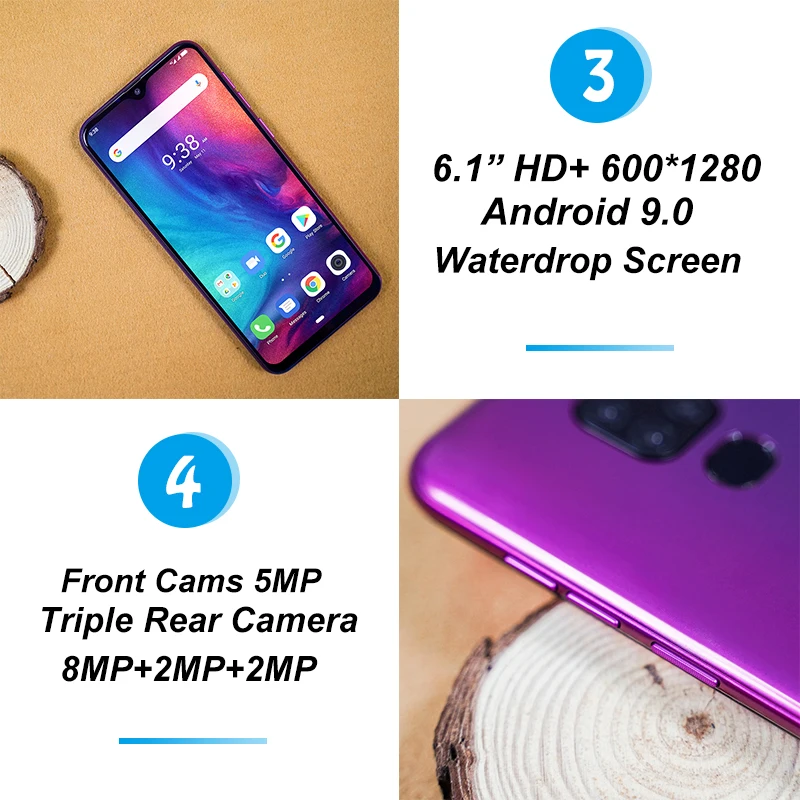 Ulefone Note 7P смартфон с 6 1 дюймовым дисплеем четырёхъядерным процессором ОЗУ 3 ГБ ПЗУ