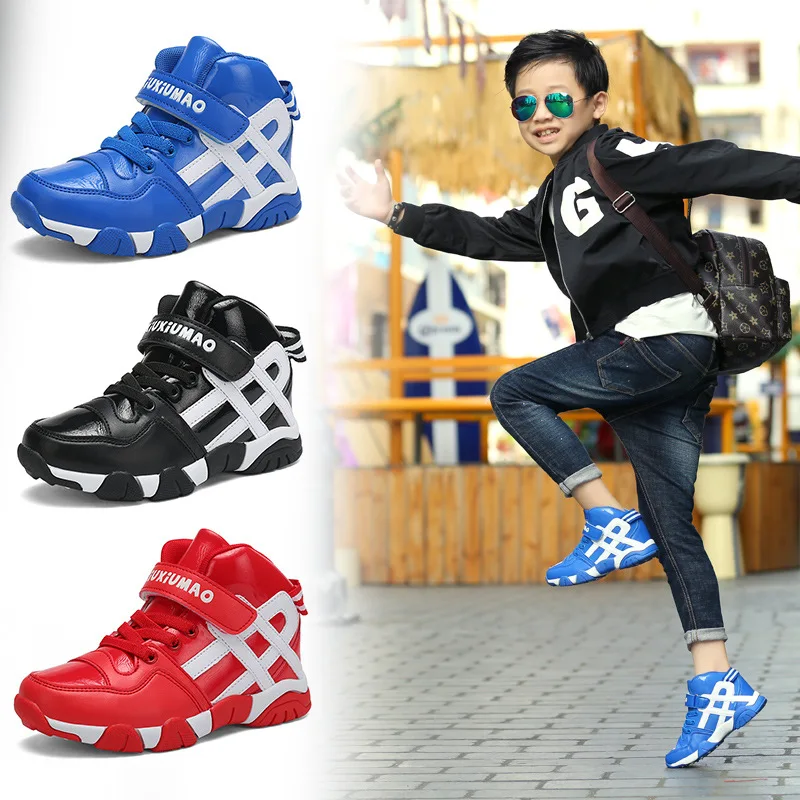 

LIYZU Autumn Winter Shoes Children Sneakers Kids Shoes Boys Sneakers Girls Sport Brand Trainers Leather School Basketball Shoes