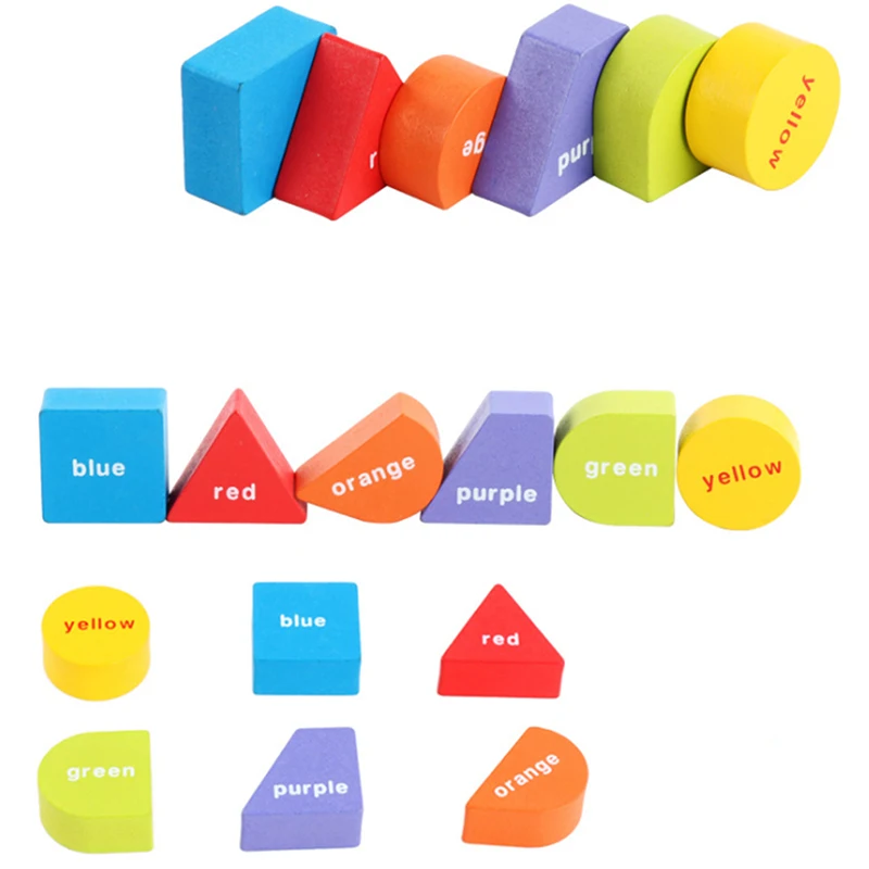 3D деревянные пазлы настольные игрушки подарки определение цветов Tangram Пазлы для